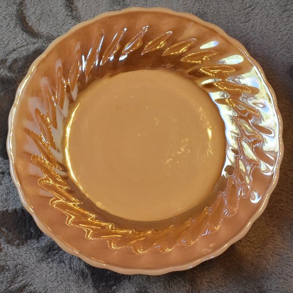 Host pick! Fire King Peach Luster Bowl - Picture 3 of 9